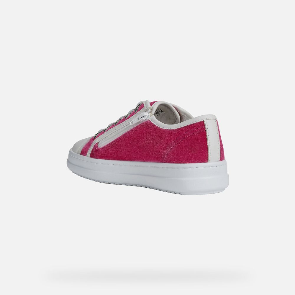 Basket Geox Pontoise - Rouge/Blanche - Femme 234791-CUS